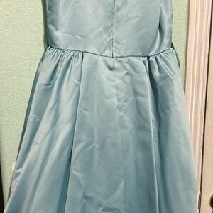 Elegant Blue Satin Dress